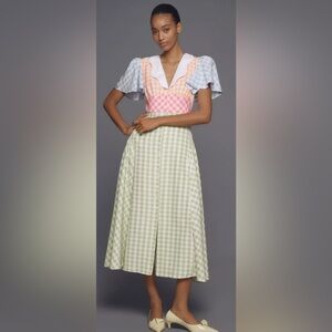 CELIA B- tabi vichy dress in multicolor NWT